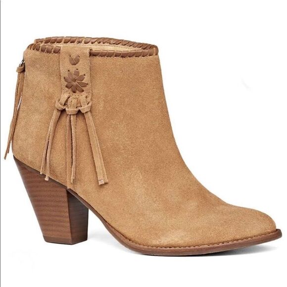 Jack Rogers Greer Suede Bootie in Oak - Picture 1 of 8